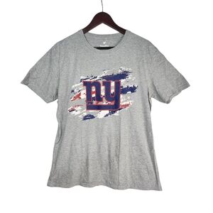 Fanatics Mens Heather Gray New York Giants T-Shirt Short Sleeve Large